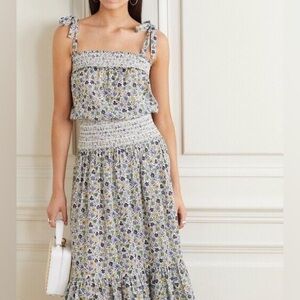 Tory Burch Floral Maxi with Smocking